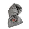 New autumn and winter embroidery bear men and women versatile solid color students cute winter warm knitted scarf