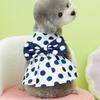Pet Summer Thin Cat Dog Clothes Teddy Pomeranian Small Dog Bobo Dot Traction Skirt