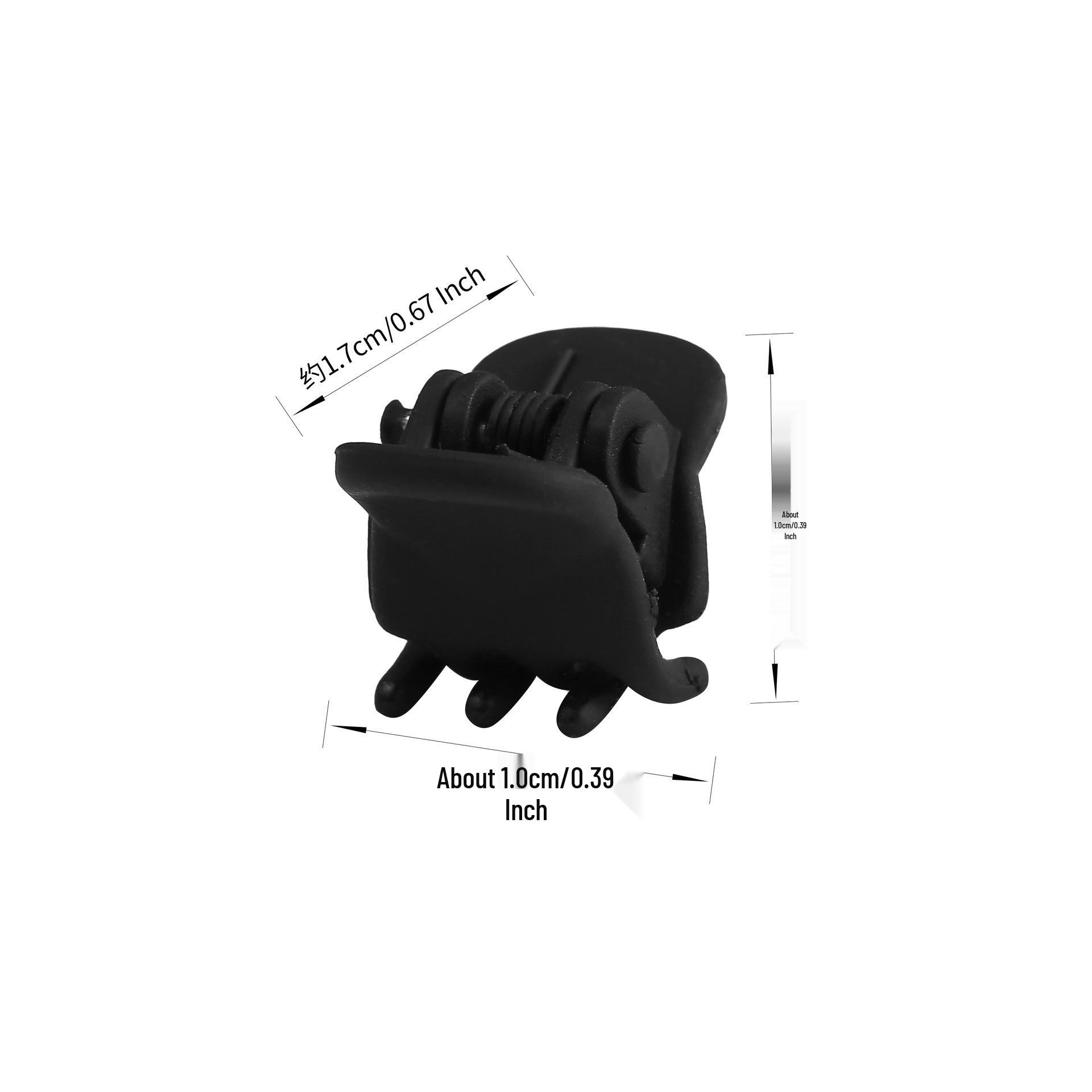 

Matte Black Small Hair Clip 1cm - Women & Children Bangs and Flyaway Hair Accessory PS