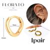 Perforation 925 Silver Ear Needle Minimalist Hoop Earrings Metallic Gold Earrings For Women CZ Fashion Jewelry