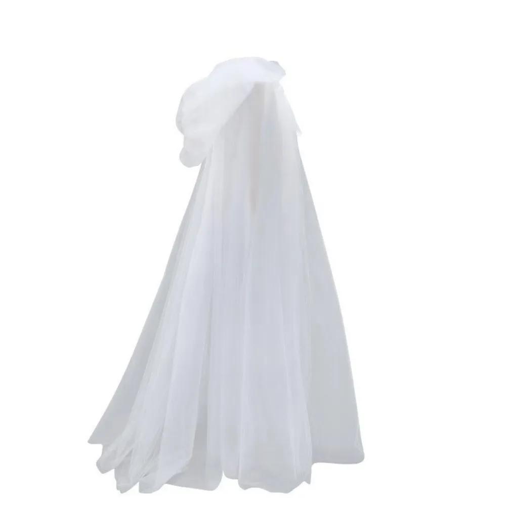 

Creative Gift with Oversized Hood Halloween Hooded Cloak Lace-up Black Color Overcoats Vintage Cosplay Costume белый