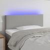 Vidaxl Bed Headboard with LED, Light Gray, 80X5X78/88 Cm, Fabric