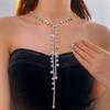 European & American Rhinestone Tassel Clavicle Necklace for Women - Fashionable & Elegant INS Style