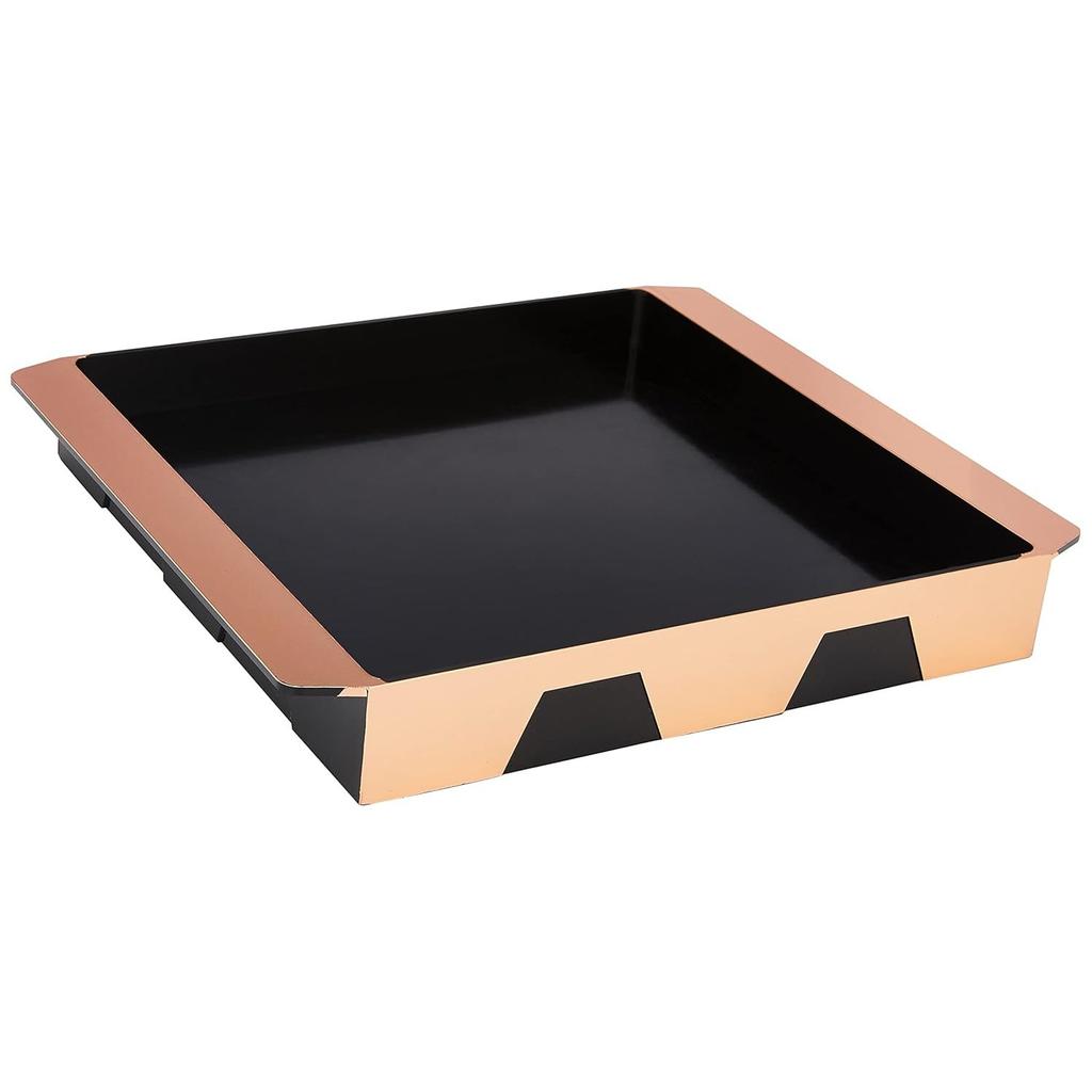 Air-Tight Dry Fruit Container Tray Set With Lid & Serving Tray, Airtight Plastic Storage Container Set 500 Ml | Set of 4, Black