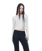 HALF DEVIL US Panel Cut Crop T-Shirt_Light Gray