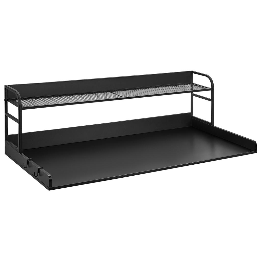 VEVOR Washer Dryer Countertop with 2-Tier Shelf, 54" x 27" Wooden Washer and Dryer Countertop with Anti-Slip Pads
