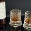 Szklanka do whisky obrotowa 280 ml Kreatywna Kryształowa Premium Kubek do piwa Str Reliefowa Szklanka do likieru z podstawką Forma do drinków prostych Kieliszek do wina