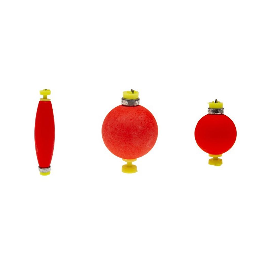 15pcs Foam Snap Weighted Floats Set Bobbers Fishing Tackle Accessories for Fishing 15pcs