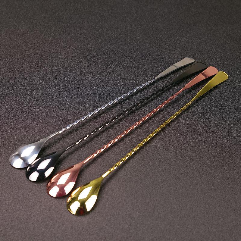 Stainless Steel Cocktail Bar Spoon Hoffman Drink Mixer Bar Stirring Mixing Spoon Stirrer