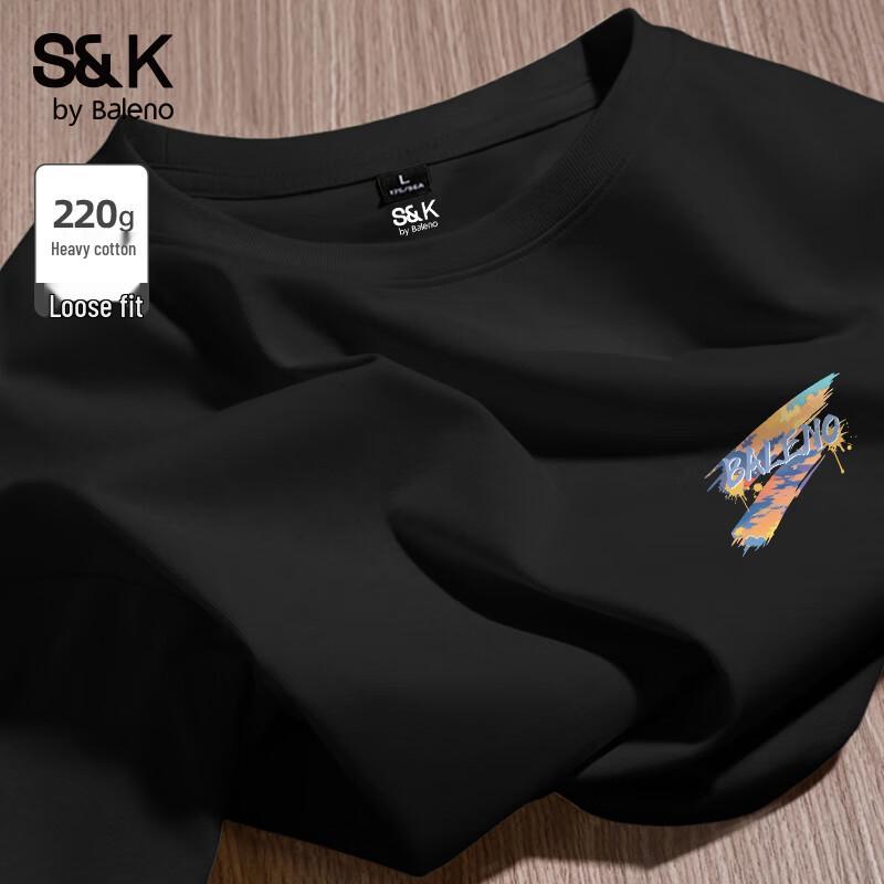 Baleno Men s S&K Series Heavyweight Cotton Short Sleeve T-Shirt