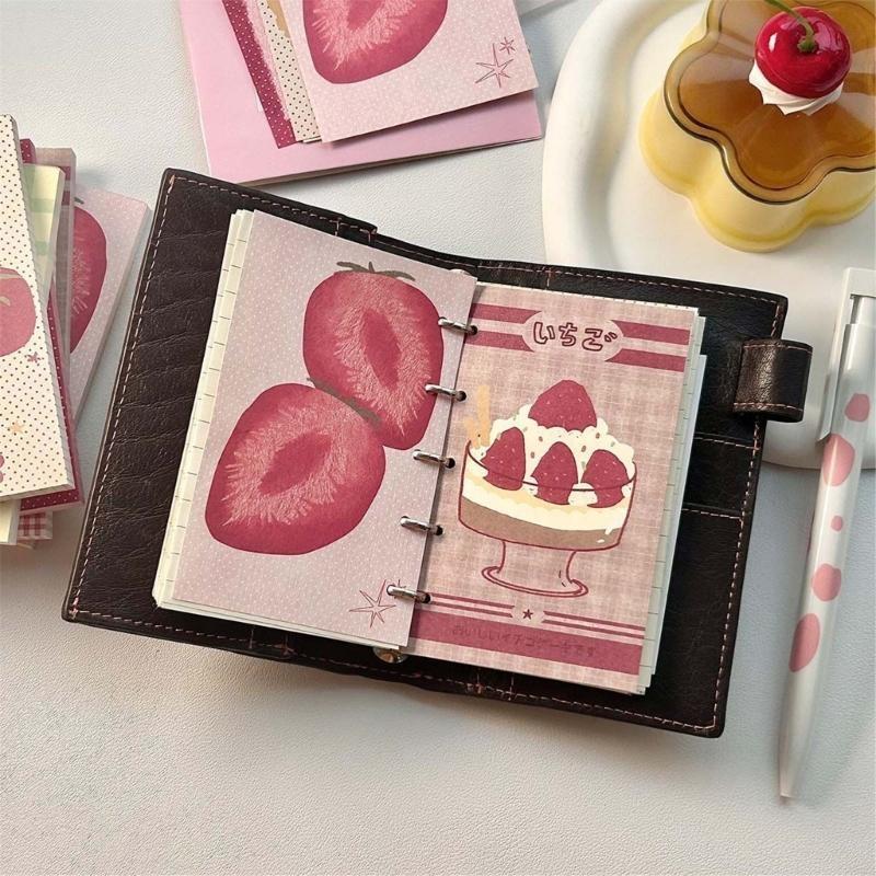Strawberry Sticky Note Lovely Writing Pad Notepad Simple Memo Pad Easy to Write Multifunctional Note Pad Paper Pads