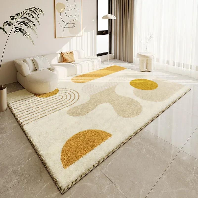 Large Area Bedroom Decor Anti-slip Carpet Cream Style Carpets for Living Room Fluffy Soft Lounge Floor Mat Thick Plush Study Rug