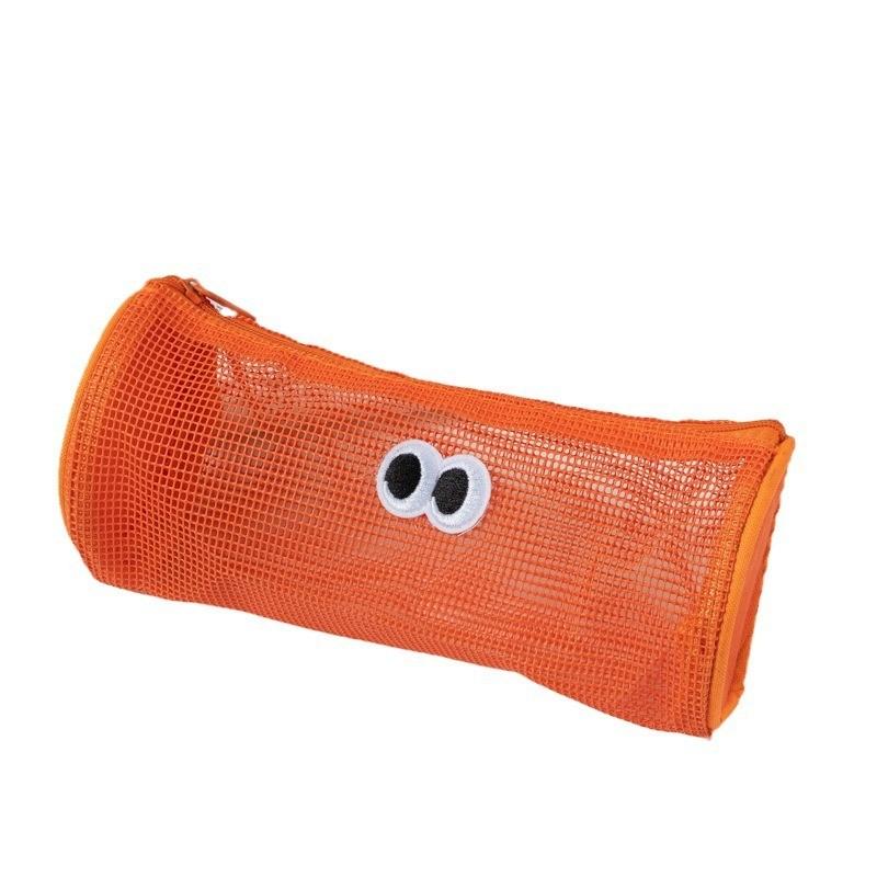 Nylon Cute Pencil Bag With Mesh Design And Spacious Storage For Gift School