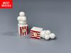 10pcs MOC Bricks Printed Brick 1x1 Popcorn Food City Accessories Friends Assembled Parts Kids Toys Building Blocks