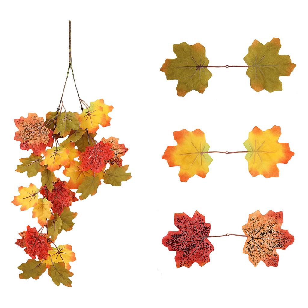 Leaves Wall Hanging Plants Fall Fake Maple Leaf Plants Artificial Maple Leaf Suitable For Party Thanksgiving Festival Decoration