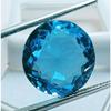 Brazilian Blue Topaz Natural 12+ Ct Round Cut Stunning Certified Loose Gemstone