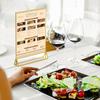 6 Pack Acrylic Gold Sign Holders 5 x 7 Inch Clear Double-Sided Picture Frames Tabletop Menu Display Stands for Table Numbers Photos Restaurants