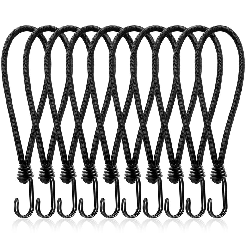 Stretch Cord with Twin Hooks, Set of 10, Total Length