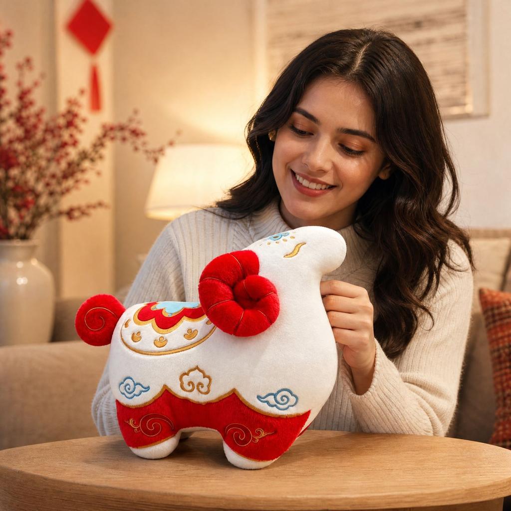 Cartoon Sheep Doll, Mascot for the Year of the Sheep
