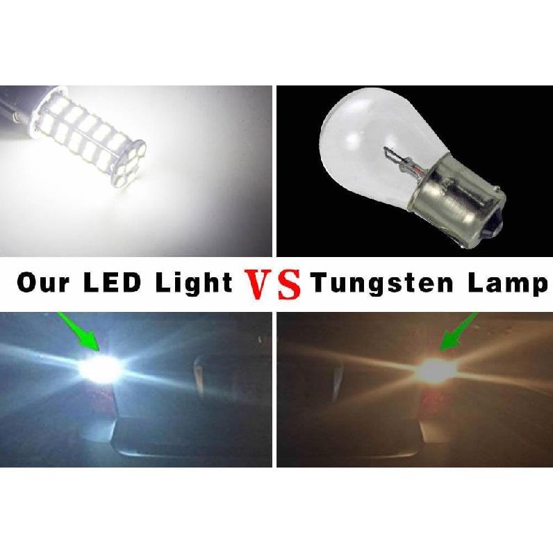 10 Pcs Extremely Super Bright 1156 1141 1003 BA15S 68-SMD LED Replacement Light Bulbs for RV Indoor Lights(10-Pack, Pure White (6000K-6500K Color