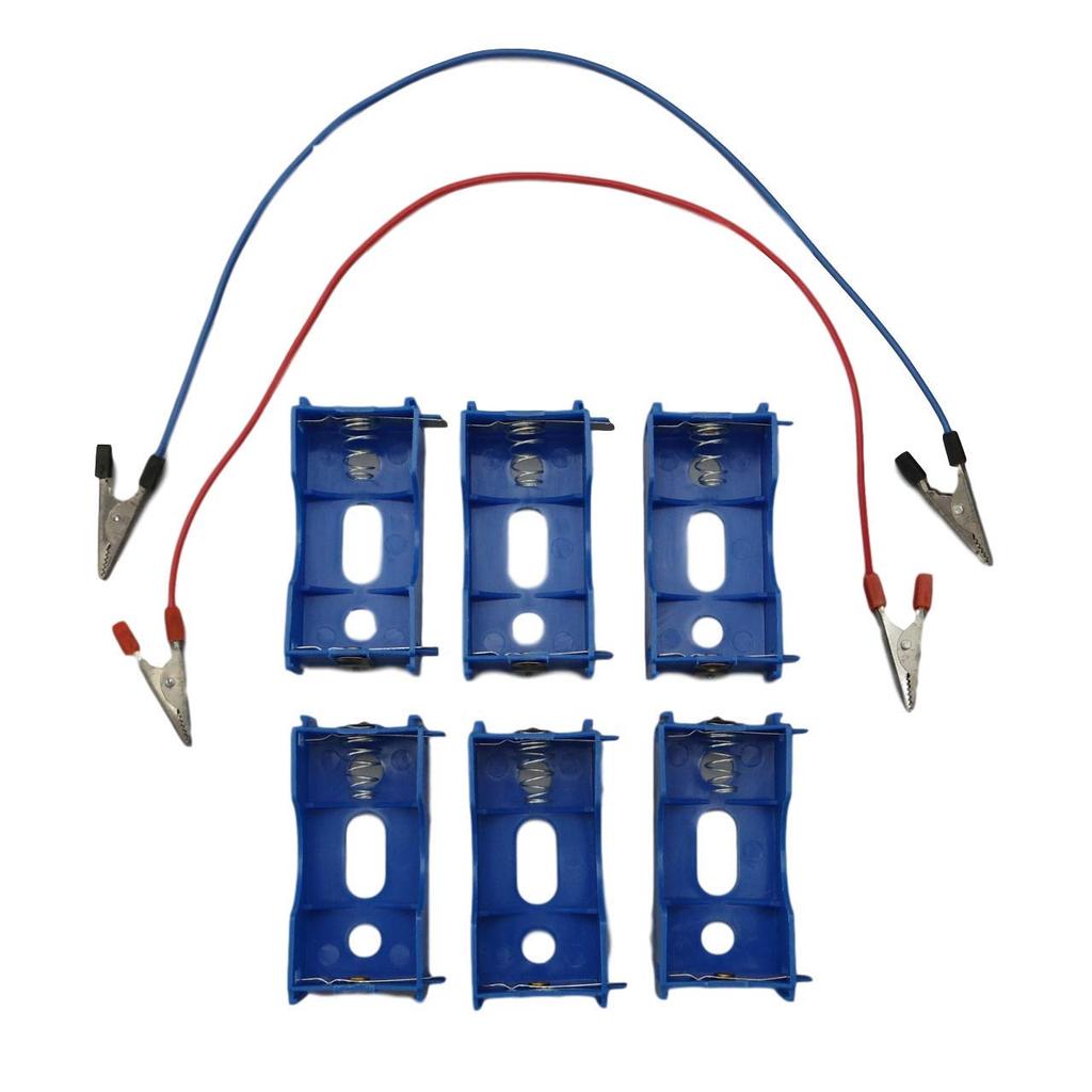 TNBF D Battery Mini 4WD Motor Wiring Cord 6 Batteries Box, Series/Parallel Connection, Break-in Set, Blue,