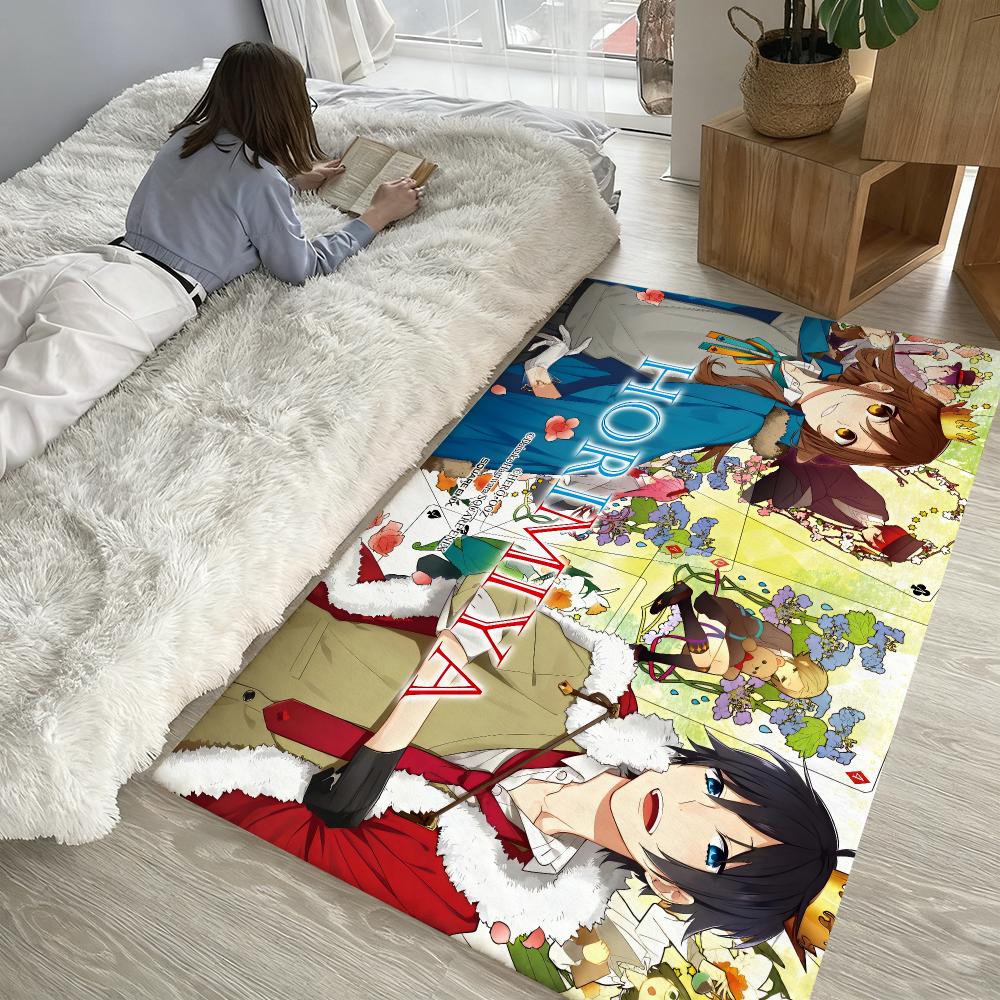 Hori san to Miyamura kun Floor Mat Soft Thickened Absorbent Non-Slip Bedroom Living Room Door Mat Home Decor Flannel Rugs