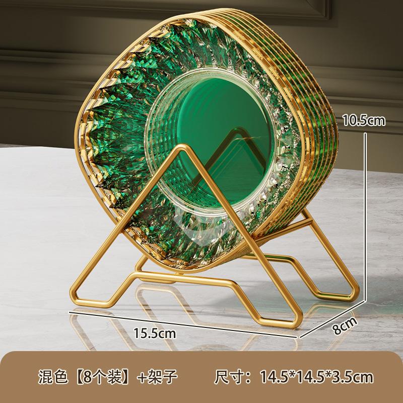 High-End Spitting Bone Plate, Household Dining Table, Garbage Plate, Plastic Snack Inventory, Dried Fruit Plate 6-Inch Square Plate