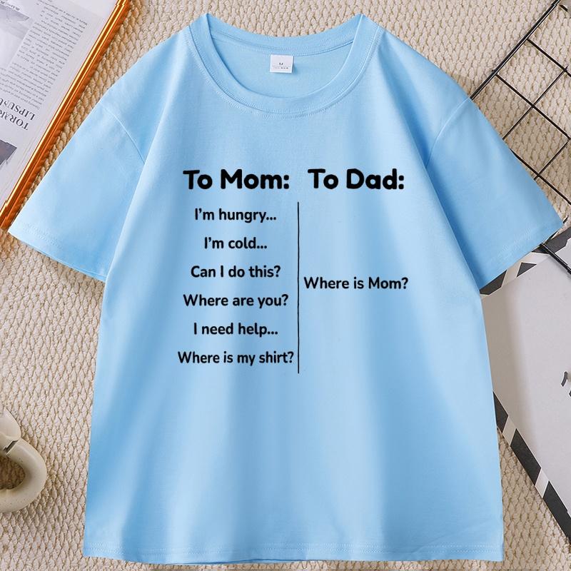 Maglietta per Mamma e Papà Maglietta Divertente Mamma T-shirt Umoristica Festa della Mamma T-shirt Festa del Papà Cotone Manica Corta