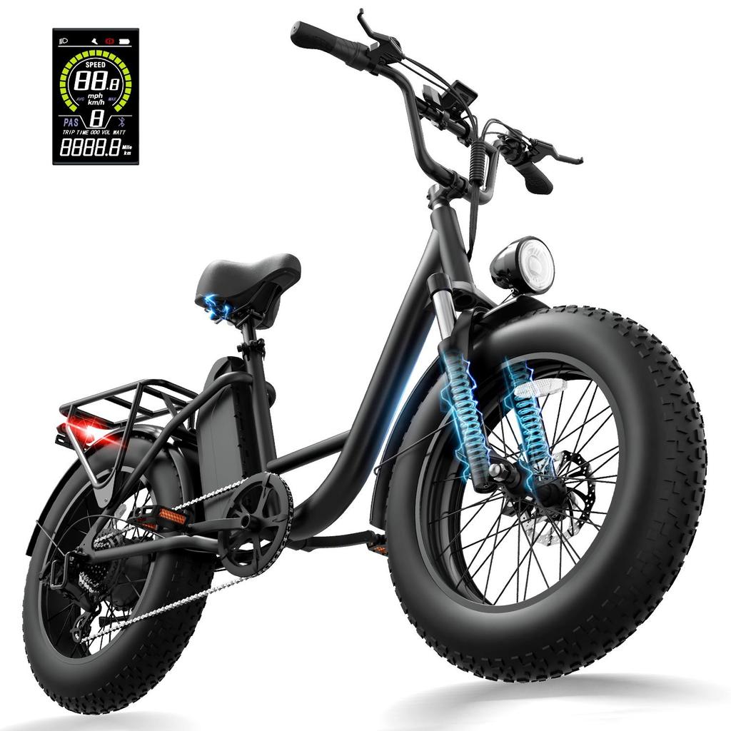 URLIFE E20 Pro Electric Bike with 48V 15.6AH Battery, LCD Display & Rear Rack