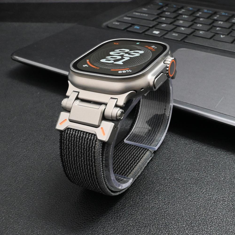 Cinturino Trail Loop per Apple Watch Ultra 3 49MM Cinturino 44mm 45 46mm Connettore Colore Titanio Braccialetto IWatch Serie 11 10 9 8 7 6 Se