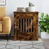 vidaXL Dog Crate Furniture Smoked Oak 64.5x80x71 Cm