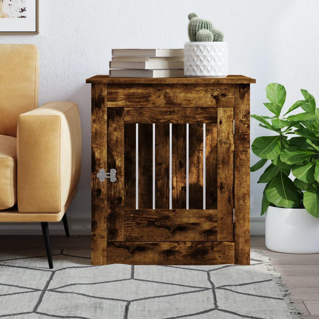 vidaXL Dog Crate Furniture Smoked Oak 64.5x80x71 Cm