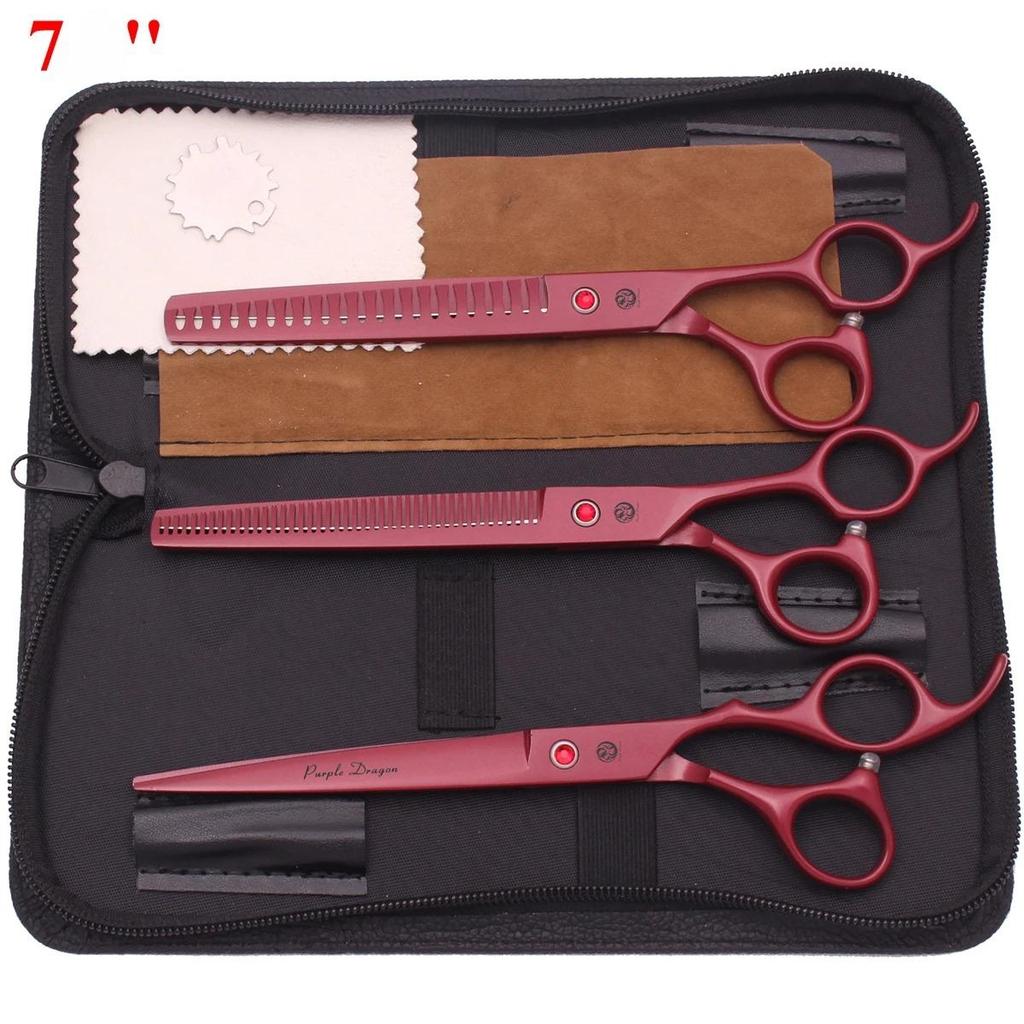 7,5'' Professionelle Tierpflege Schere Haarschneide Fischgräten Ausdünnungs Kamm Hämostaten Pinzette Japan 440C Set Für Hund Katze Z3088