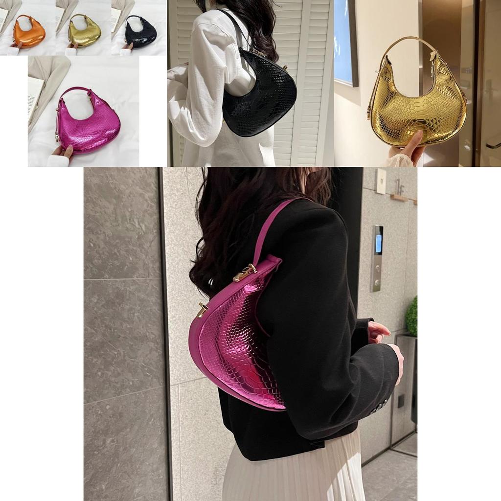 Stylish Crescent Shaped Shoulder Bag Trendy 2023 Summer Fashion Medium Size