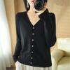 Autumn and Winter Cardigans, Women's Loose Plus Size Knitwear, Women's Tops, Long Sleeved Women's Sweaters