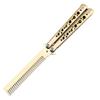 Butterfly Combs Stainless Steel Folding Training Practice Combs Hair Styling Tools For Sport Outdoor Use