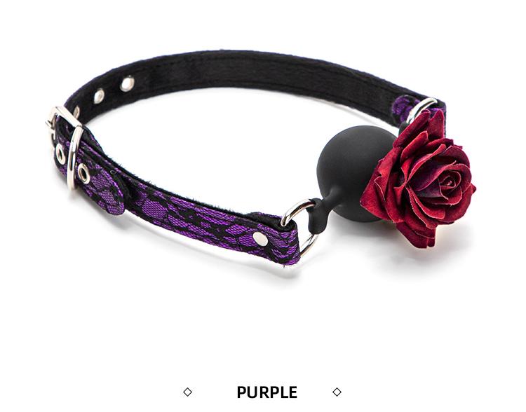 5 Farben Rose Mundknebel Sexy Retro Spitzenmuster Bondage BDSM Mundball Hunde Sklave Flirten Erwachsenenspiele Sexspielzeug Für Frauen Paar