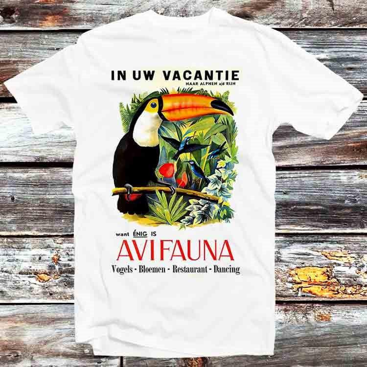 

Toucan Avifauna Zoology Vogels Restaurant Dancing Vintage Poster T Shirt B1139 4XL
