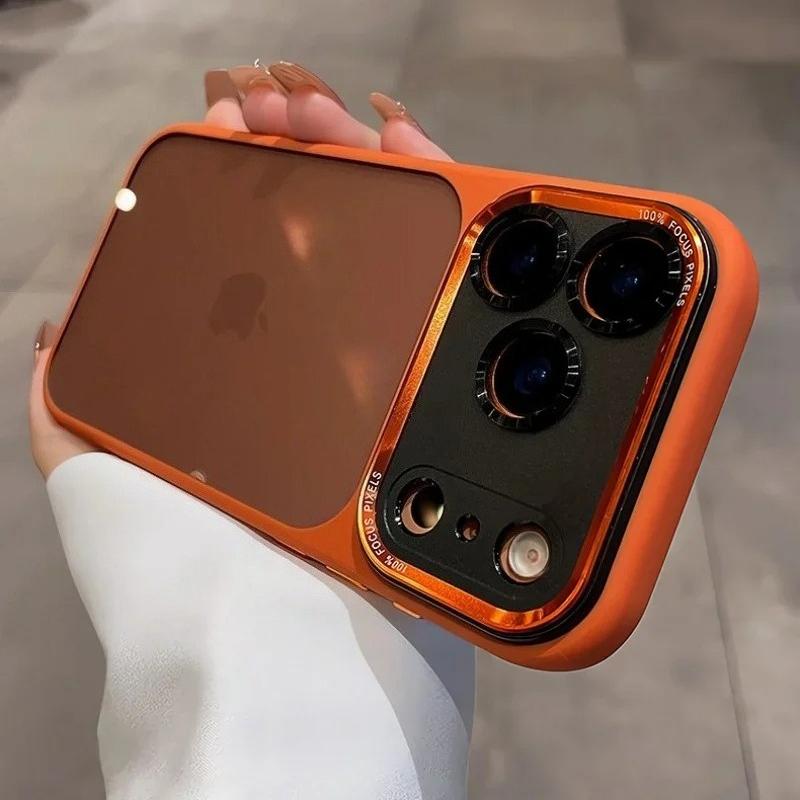New Hard Acrylic Transparent Phone Case for 17 Air 14 15 16 Plus 12 13 17 Pro Max Lens Film Protection Shockproof Cover