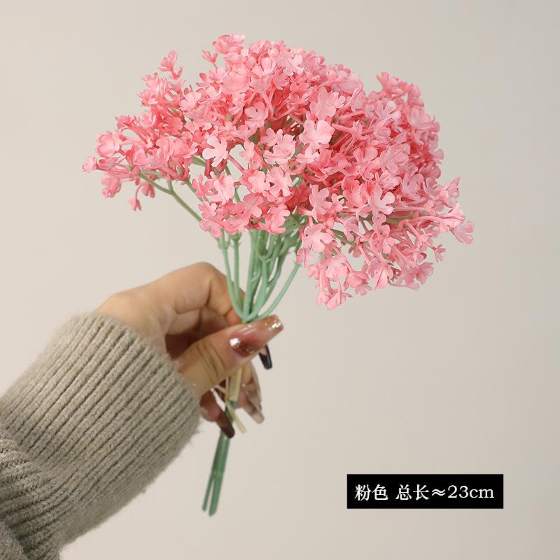 Soft Rubber High Quality Artificial Baby's Breath Bouquet 3 Stem Gypsophila Fake Flowers Wedding Home Party DIY Floral Decors