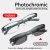 Blue Light Glasses Photochromic Sun Glasses Half-Frame Business Style Myopia Glasses Diopter 0 To -6.0 Glasses For Men