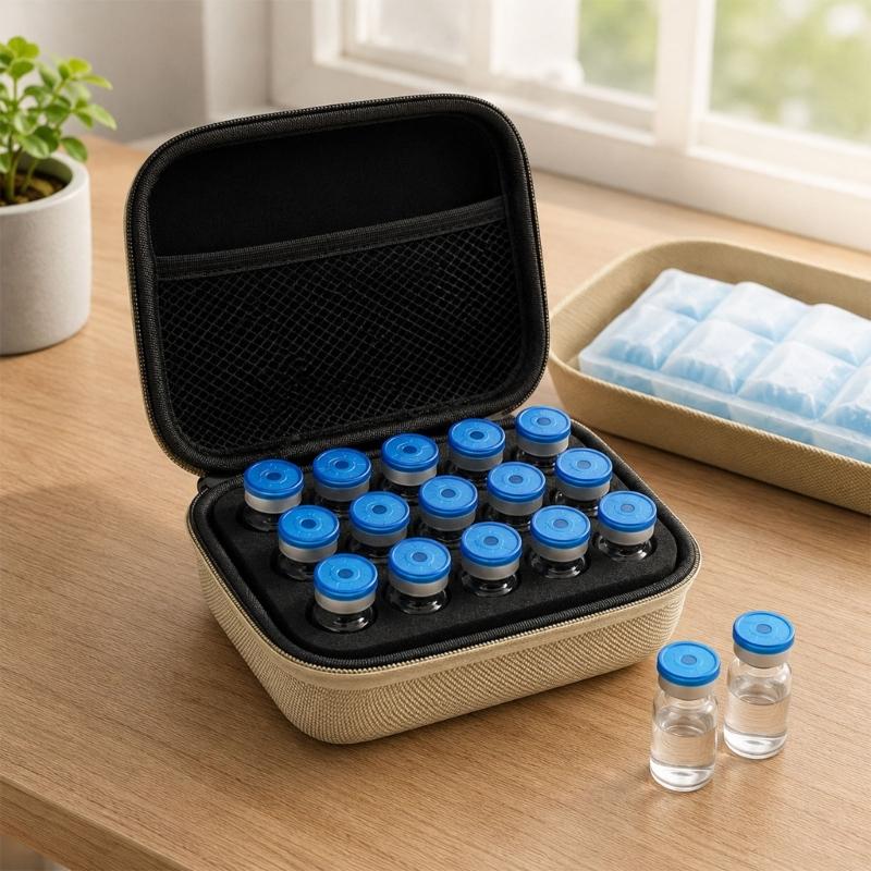Portable 10mL Insulin Vial Carry Case In PEVA, Storage Box for Household Use, Travel Carry and Everyday Access
