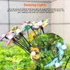 Neoglint Solar Garden Lights Decorative Butterfly Swaying Lawn Lamp Outdoor Landscape Pathway Light IP65 Waterproof