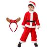 Santa Costume with Reindeer Headband and Christmas Headband Set Kids' (Boys, 100cm)