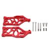One Pair RC Front Lower Arms Aluminium Alloy RC Lower Front Suspension Arms for ARRMA 1 5 Red