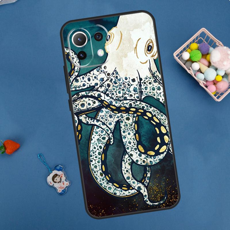 Marine Life Ocean Octopus Case For POCO F5 X3 X5 Pro X4 F4 GT C40 M5s F3 Cover For Xiaomi 13 12 Lite 12T 11T Pro 12X