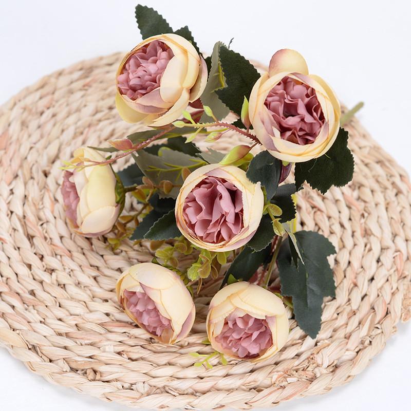 Simulation Golden Peony For Indoor Home Party Decoration Core Pack Flower Peony