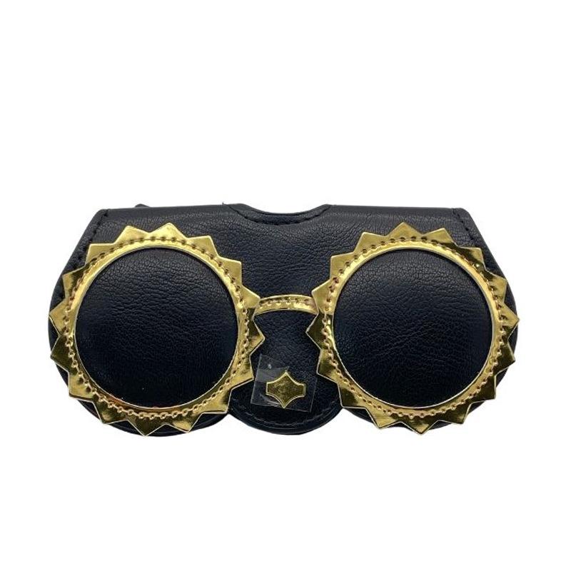 PU Leather Sunglasses Case with Hook Pendant - Trendy TikTok Style for On-the-Go
