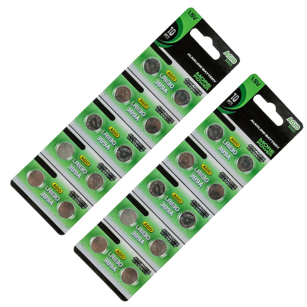 10pcs/20pcs AG10 LR1130 Coin Cell Batteries 1.55V Long Lasting Power Alkaline Button Coin For Calculators And Toys