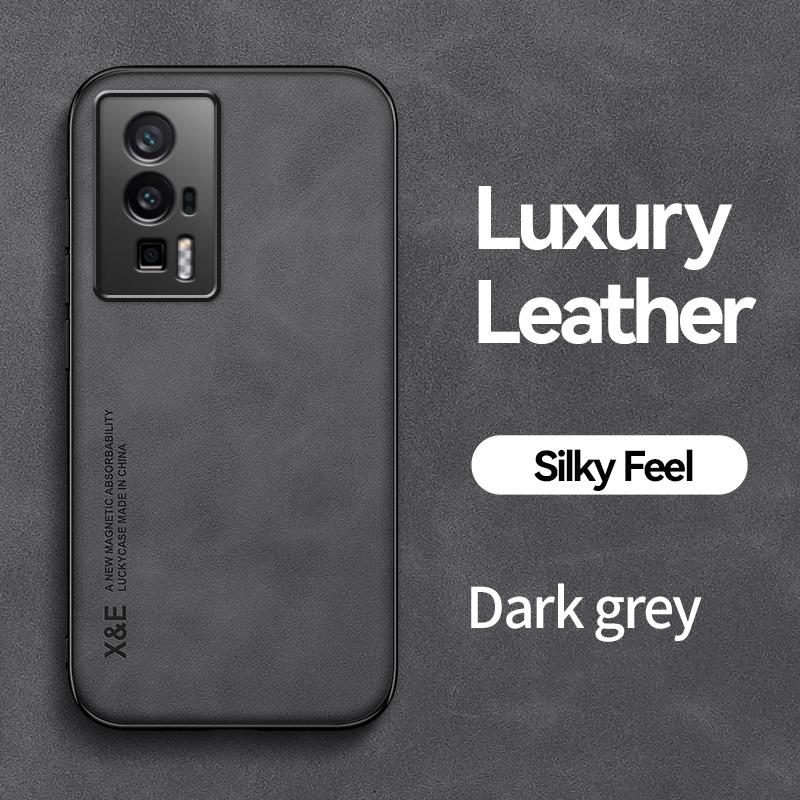 

Роскошный кожаный чехол KEYSION для Xiaomi POCO F5 F5 Pro, мягкий силиконовый + противоударный чехол для задней панели телефона из поликарбоната для POCO X5 Pro X5 5G F5 Pro for POCO F5 Pro темно серый